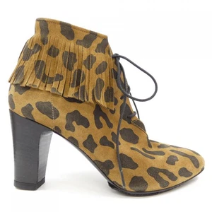 SAINT LAURENT Boots Women's Size 35.5 Brown Suede - Picture 1 of 6