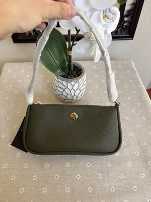 Muñequera convertible Kate Spade Kayla de cuero granulado en algas nueva con etiquetas Foto 1 de 4