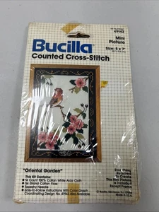 Bucilla Counted Cross Stitch Oriental Garden Mini Picture Kit Set - Picture 1 of 2