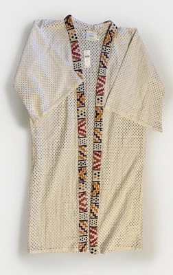 Plumero de malla Anthropologie Maeve talla única largo bata bordada Foto 1 de 4