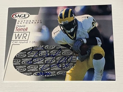 David Terrell 2001 SAGE Silver Auto Autograph 63/260 Michigan Wolverines - Image 1 of 2