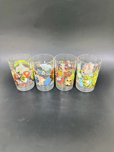 Set of 4 McDonalds Shreck The Third Glass 2007 Disney Glass 5in Tall - Picture 1 of 4