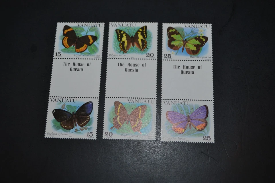 VANUATU SCOTT #346-348 РАЗЛИЧНЫЕ БАБОЧКИ MNH ЖЕЛОБ ПАРЫ - Изображение 1 из 1