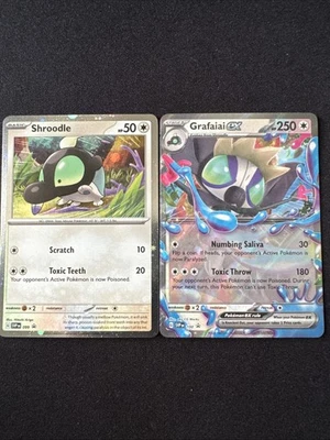 Shroodle SVP 099 Grafaiai Ex SVP 100 Black Star Promos -Near Mint- Pokemon TCG - Image 1 of 2