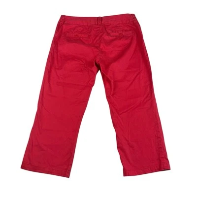 Boden Coral Pink Cropped Chino Trousers Stretch Fit Summer Holiday UK 10 Petite - Image 1 of 4