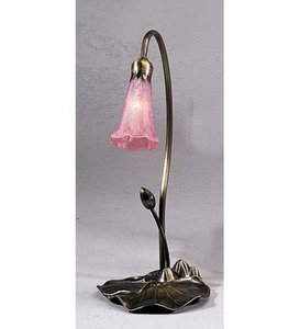 Meyda Tiffany 13447 Stained Glass / Tiffany Desk Lamp - Pink - Picture 1 of 1
