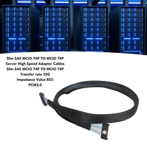 Server Data Transfer Cable Slim SAS MCIO 74P TO MCIO 74P Interface High Speed CB - Afbeelding 1 van 24