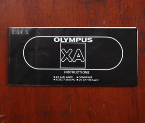 OLYMPUS XA INSTRUCTIONS FOLD-OUT/211592 - Picture 1 of 1