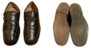 Halbschuhe, Mokassins, Canda, Gr. 42, schwarz, Kunstleder, Gummisohle - Picture 1 of 2