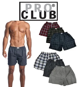 Pro Club Men's 2-Pack Classic Casual Woven Boxer Underwear Trunks Various Colors - Picture 1 of 3