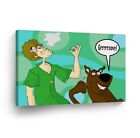 SMOKE WEED WALL ART Shaggy Scooby Doo Smoking Marijuana Canvas Print Home Decor