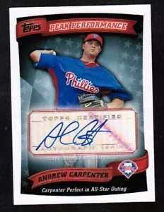 2010 Topps Peak Performance Autographs #AC Andrew Carpenter Auto (ref 9002) - Picture 1 of 1