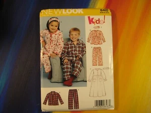 6421 Pajamas NIghtgown New Look Kids Sewing Pattern Children's Size 3-8 - Picture 1 of 3
