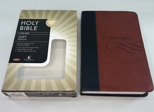 Thomas Nelson NKJV Bible Gift Edition Brown and Black Leather - Picture 1 of 9