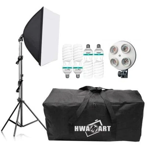 Continuous Lighting 150W Softbox Studio Kit Photography Light Stand Photo Video - Picture 1 of 7