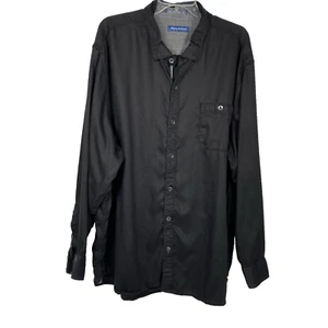 Tommy Bahama langärmliges schwarzes geknöpftes 100 % Tenselhemd für Herren Größe 3XL EUC - Bild 1 von 11