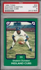 1984 TCMA #22 SHAWON DUNSTON PSA 9 MIDLAND CUBS POP 2 - NONE HIGHER - NO 10s 