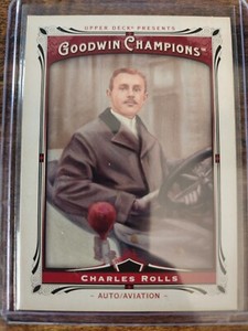 2013 Upper Deck Goodwin Champions Charles Rolls Rookie RC SSP #192 Rolls-Royce