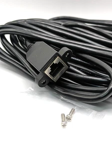 RJ50 Extension Cable Male to Female CAT5E 5M With Mounting Screws With Shielding - Picture 1 of 5