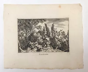 Antica acquaforte 1681 di JOHANN WILHELM BAUR da METAMORFOSI di OVID Procridis - Foto 1 di 4