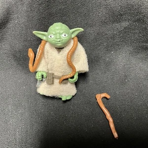 Star Wars Yoda Brown Snake Dark Green PAC Man Eyes Vintage Kenner Complete  - Picture 1 of 7
