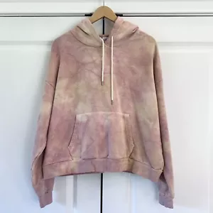 Felpa pullover John Elliott Alma con cappuccio rosa super fiore cravatta tinta taglia small - Foto 1 di 7