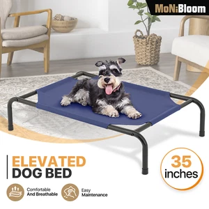 Elevated Cooling Dog Bed Breathable Raised Mesh Portable Cot w/Detachable Frame - Picture 1 of 59