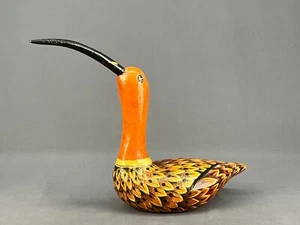 Antique Early  20th Century Folk Art Hand-Painted Shorebird 10 1/2" Decoy - Picture 1 of 24