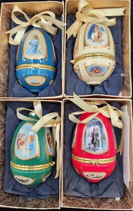 Mr. Christmas Parr-Hill Musik Ei Schmuckschatullen Ornamente 4er Set - Lot 2798 - Bild 1 von 5