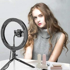 ANILLO DE LUZ LED ARO 10" PARA FOTOGRAFÍA MAQUILLAJE VIDEO CON TRÍPODE TIK TOK - Imagen 1 de 4