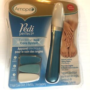 AMOPE Pedi Perfect Electronic Nail Care System With Three Refills