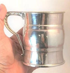 Antique Sterling Silver Tankard Christening Mug c.1871 Whiting Co.  136 gr - Picture 1 of 11