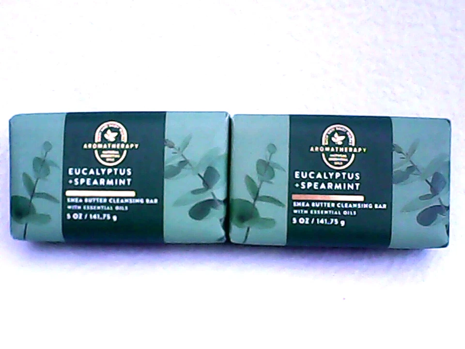 Lot of 2 Bath & Body Works Eucalyptus Spearmint Shea Butter Cleansing Bar Soap - Image 1 of 1