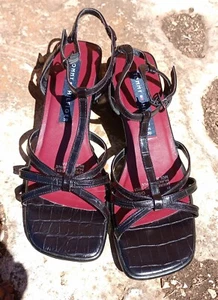 Tommy Hilfiger Sandals Women Black Size 6 - Picture 1 of 14