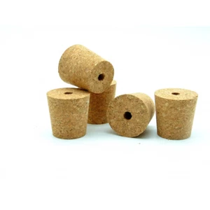 Korkstopfen mit Loch - Gärröhrchen, Korken, Weinballon Korken, Fasskorke, Kork - Bild 1 von 9