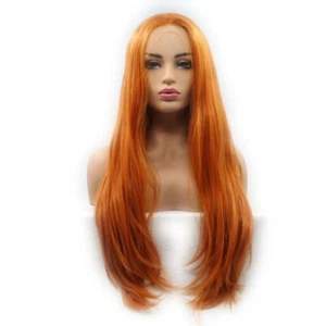 Natur Glatthaar Perücken Kunst Lace Front Perücke Hitzebeständige Faser Haare - Bild 1 von 12