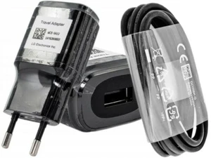 Original Lg - Chargeur Secteur Prise de Courant + Cable Cordon Micro Usb - Noir - Photo 1 sur 1