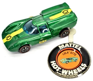 Hot Wheels Redline Lola GT70 Green 1968 Mattel Hong Kong - Picture 1 of 7