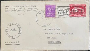 US UC9 with #817 censored to Puerto Rico 1946 with US Navy cancel; prexy prex*d - Picture 1 of 2