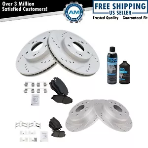 Performance Brake Rotor & Ceramic Pad Front & Rear Kit w/Chemicals - Picture 1 of 7