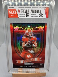 Trevor Lawrence 2021 Panini Prizm Draft Picks CRUSADE RED PRIZM /299 RC HGA 9 - Picture 1 of 5
