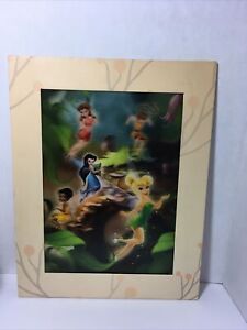 Tinker Bell Hologram Poster 11 X 14" Matted Frame Wall Art Disney Rare Fairies