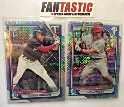 2024 Bowman Mega Box Chrome Mojo Refractor YOU PICK Prospects, RC & Vets - Image 1 of 4