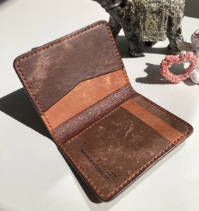 Echt Leder Herren Klein ID Kreditkartenetui Brieftasche Halter Slim Tasche Case - Picture 1 of 7