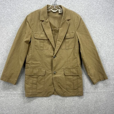 Chaqueta LL Bean Para Hombres 40 Marrón Tareas de Campo Granero Utilidad Codo Parches Abrigo Blazer Foto 1 de 4