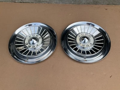 Two 1957 Ford Fairlane Hubcap Wheel Cover OEM 14" - Image 1 of 2