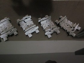 Lego Train Track Rails Railway Parts #64022c00 - Flexible Dark Gray - x4