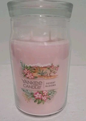 Yankee Candle Desert Blooms Rose Saguaro Cactus Salvia Grande Dos Mechas Vela 6.2 pulgadas Foto 1 de 3