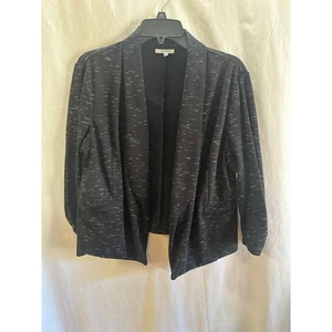 Maurices Black Textured Open Front Jacket – Size XL - Picture 1 of 7