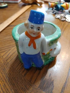 Vintage Matrosenjunge mit Ente Pflanzgefäße - Bild 1 von 6